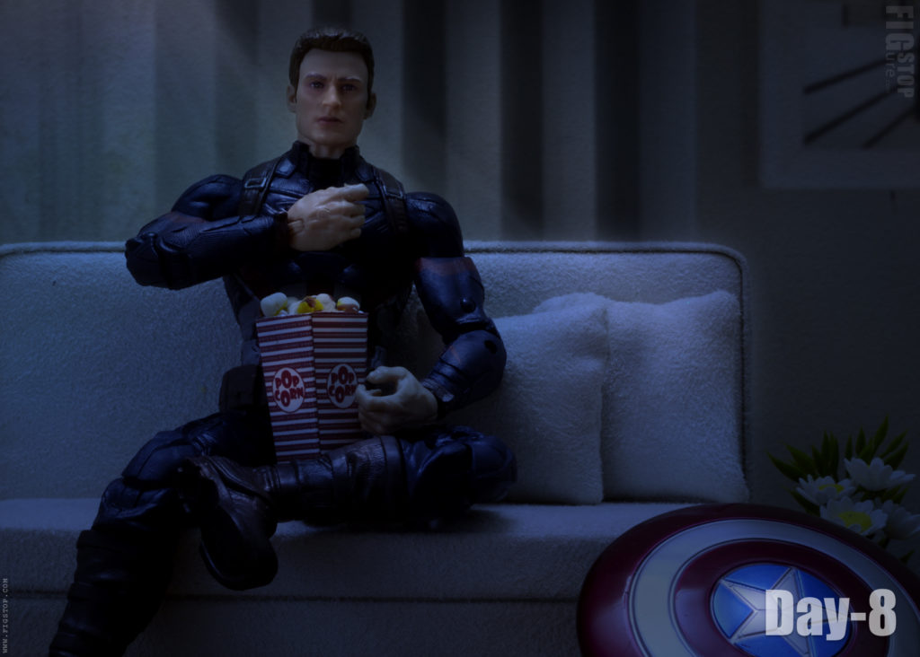 Captain America Watching Movie at Home - Day 8